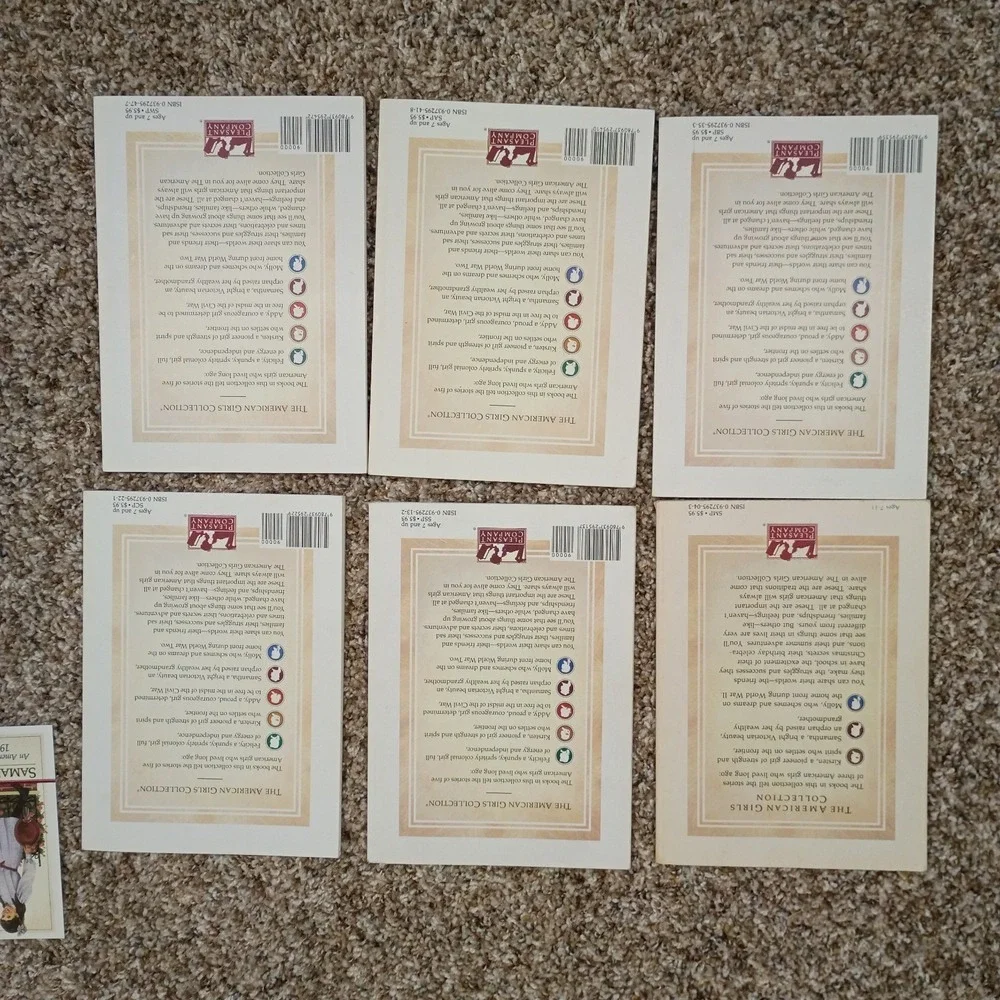 SAMANTHA Books 1-6 American Girl All Pleasant Company Lot Plus Stationary Set